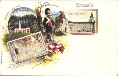 Pohlednice kolem roku 1900 Kroměříž